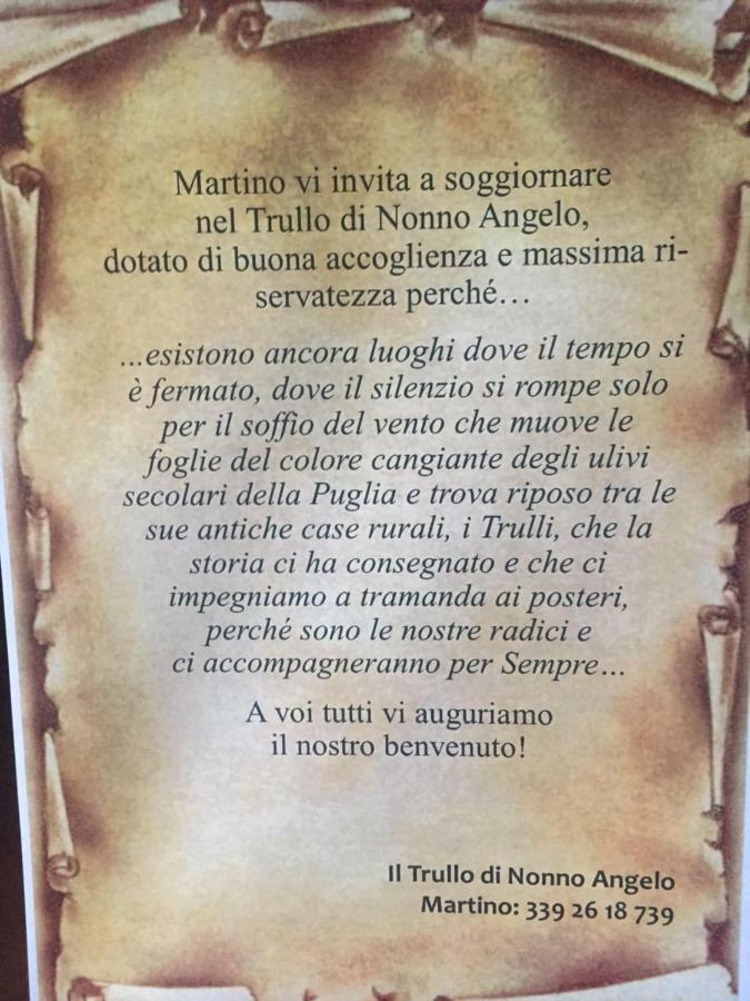 Il Trullo Di Nonno Angelo San Marco Guest house Locorotondo